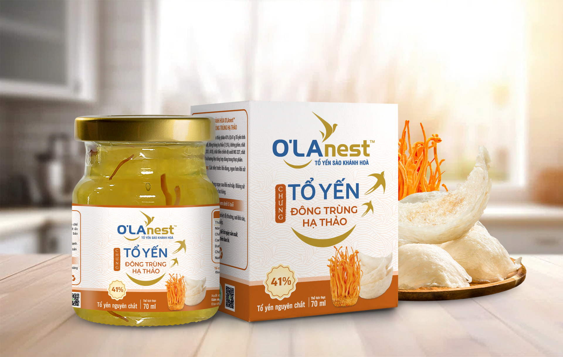 TỔ YẾN SÀO KHÁNH HÒA O'LAnest - TỔ YẾN CHƯNG ĐÔNG TRÙNG HẠ THẢO