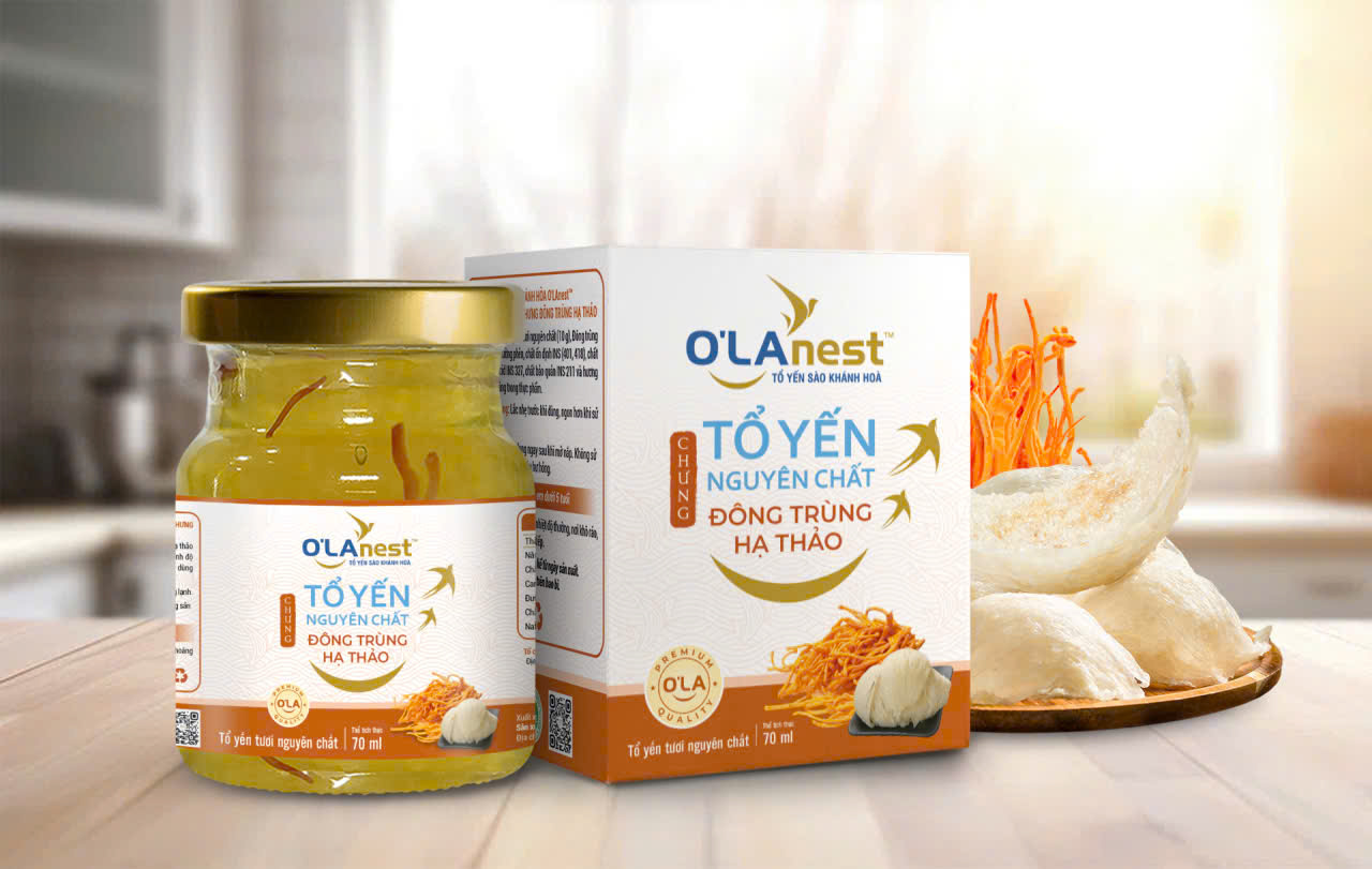 TỔ YẾN SÀO KHÁNH HÒA O'LAnest - TỔ YẾN NGUYÊN CHẤT CHƯNG ĐÔNG TRÙNG HẠ THẢO ƯỜNG PHÈN