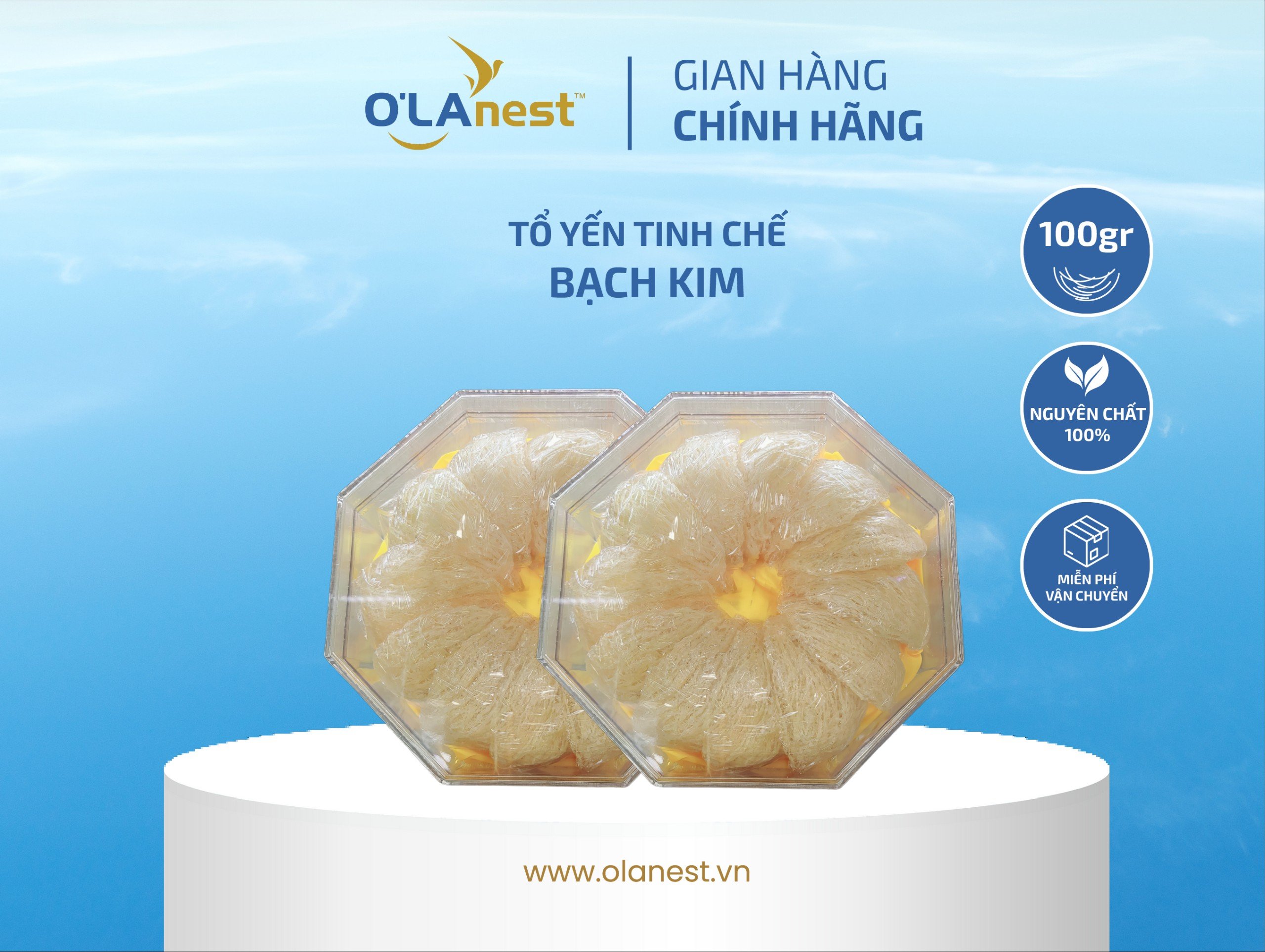 TỔ YẾN TINH CHẾ Bạch Kim - Loại 1 (sợi dài)
